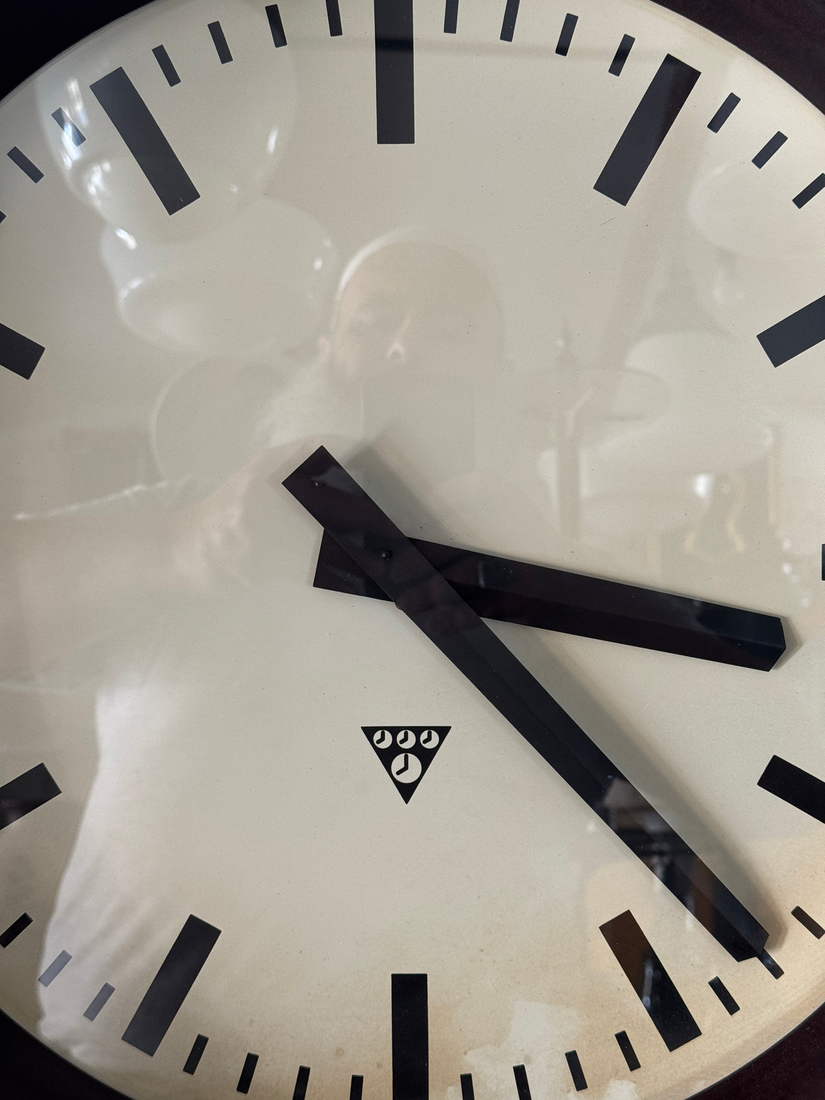 Large Czech 1950s Bakelite Office / Factory Clocks By Pragotron