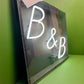 Large ‘ B&B ‘ Bed & Breakfast Neon Sign Circa 1980s
