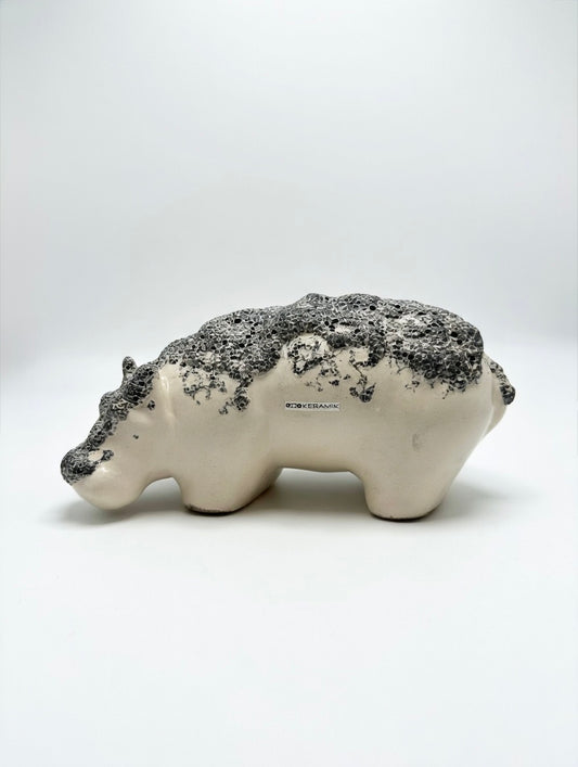 Otto Keramik Ceramic Hippopotamus West German Pottery Fat Lava