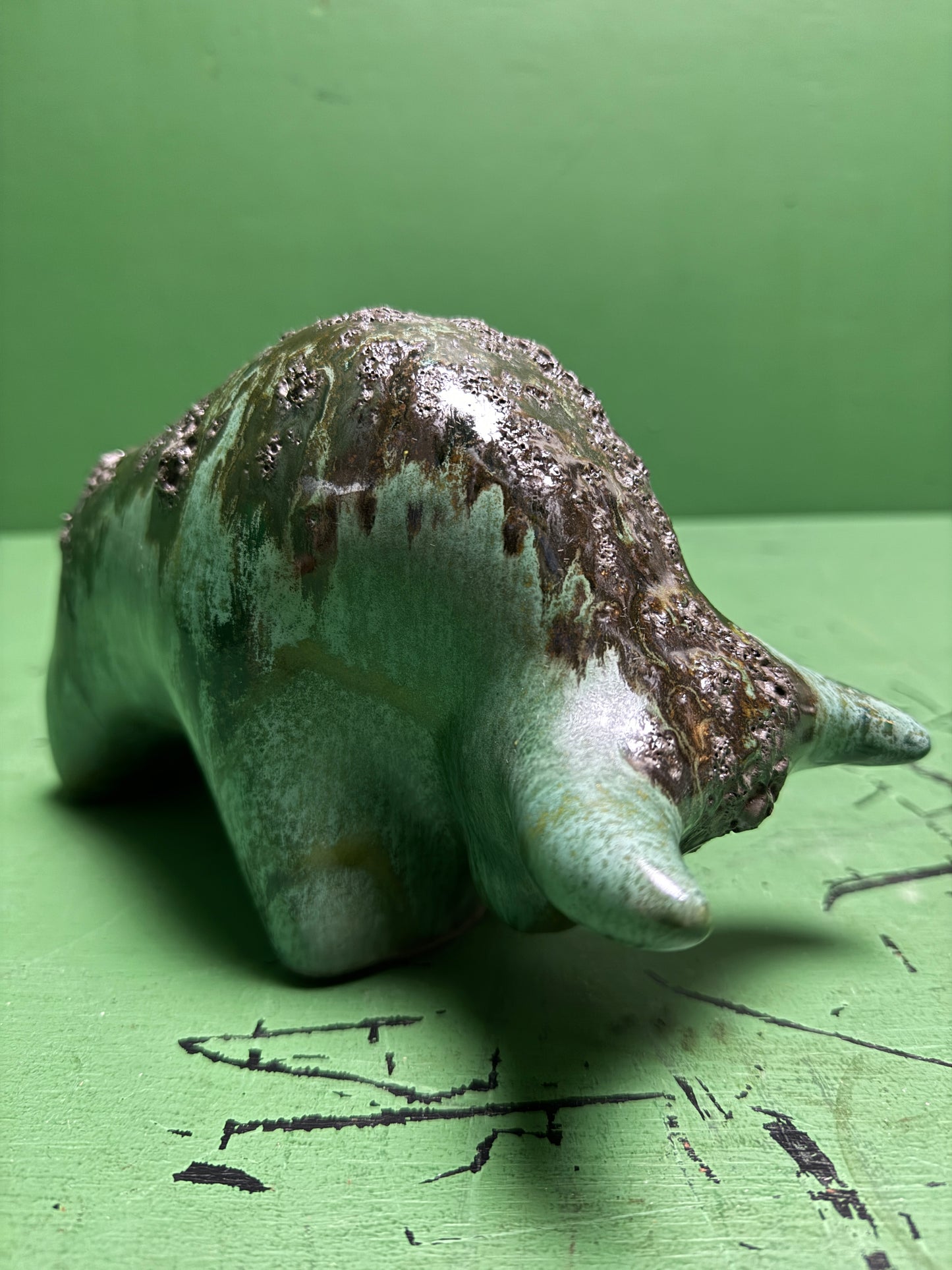 Otto Keramik Classic Ceramic Bull West German Pottery Fat Lava