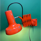1970s Bright Orange Scissor Lamps By SIS Germany