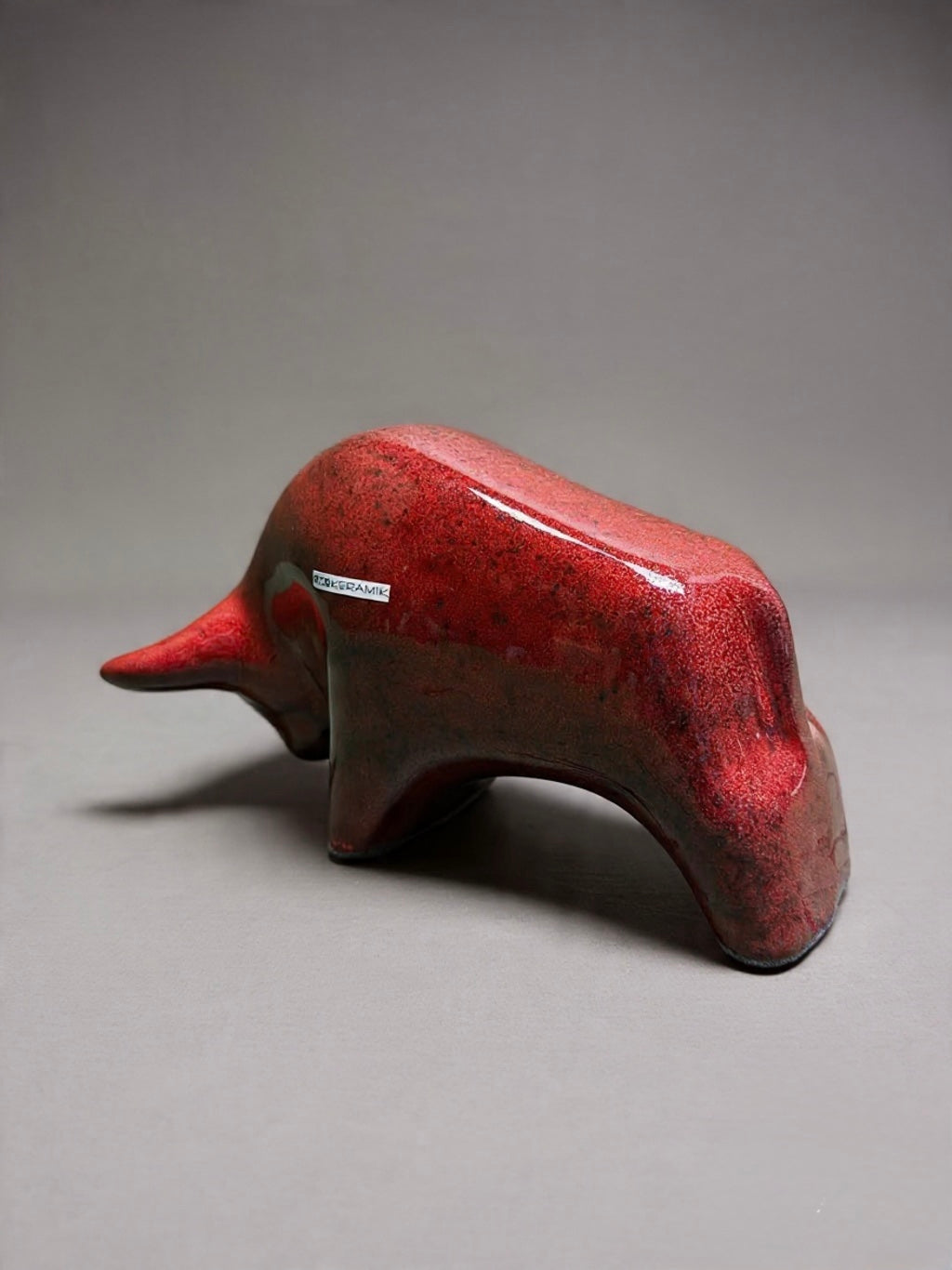Otto Keramik Classic Ceramic Bull West German Pottery Fat Lava