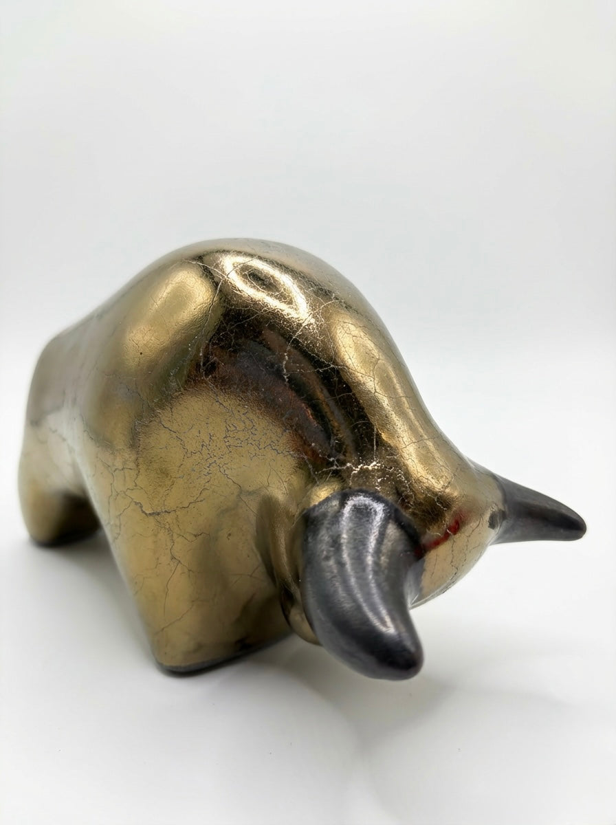 Otto Keramik Classic Ceramic Bull West German Pottery Fat Lava