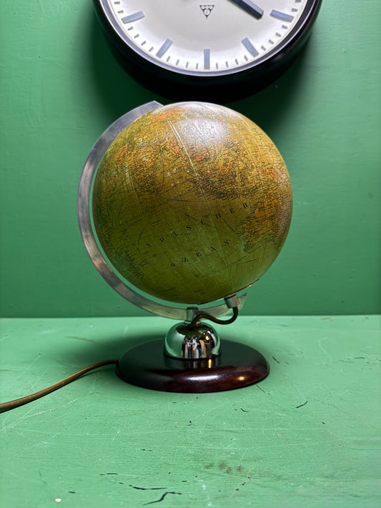 Vintage 1960s German Glass Globe Lamp By JRO Globus Munchen