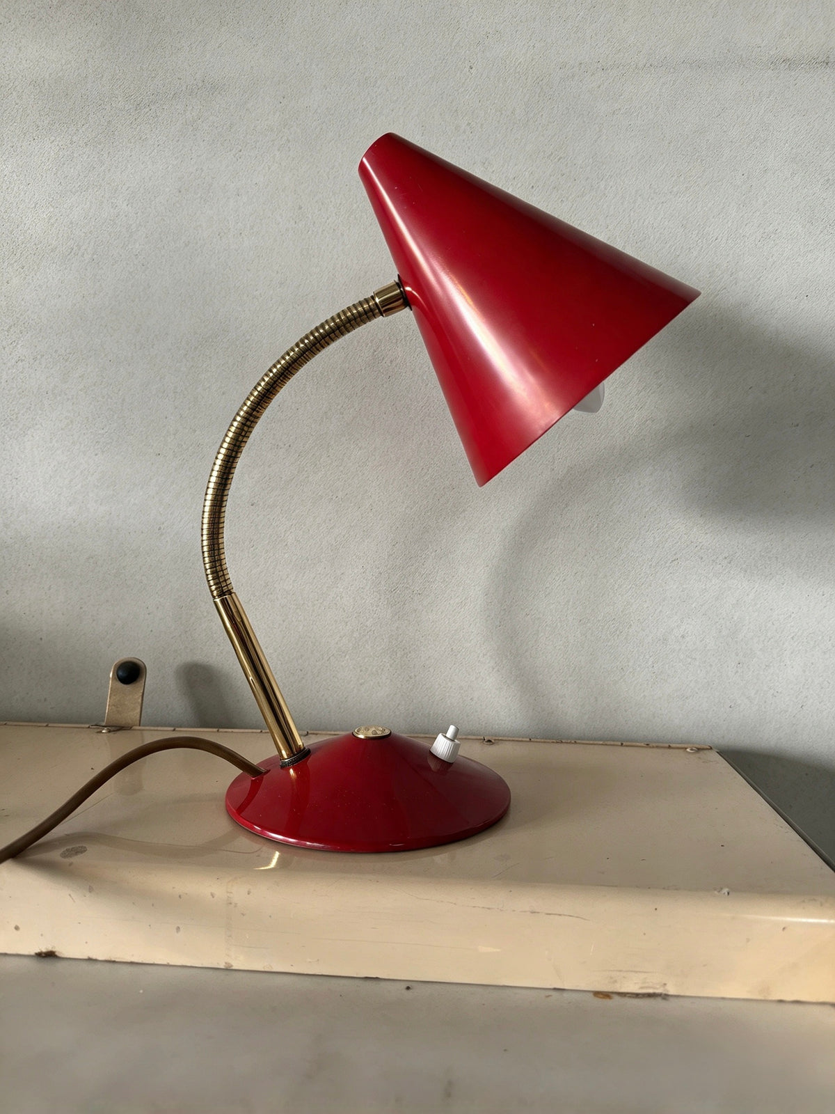 1950s Goose Neck Table Lamp By Helo Leuchten