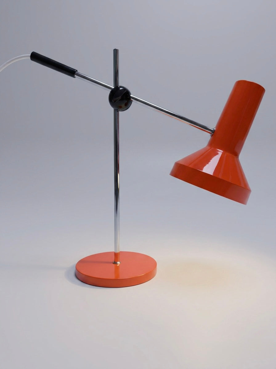 1970s German Retro Orange Table Lamp