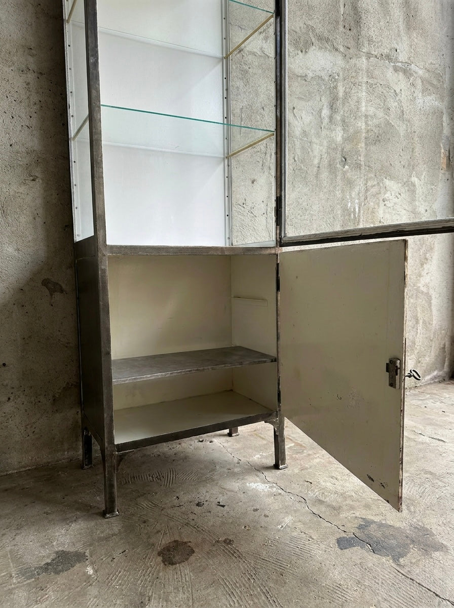 1960s Polish Steel Medical Cabinets