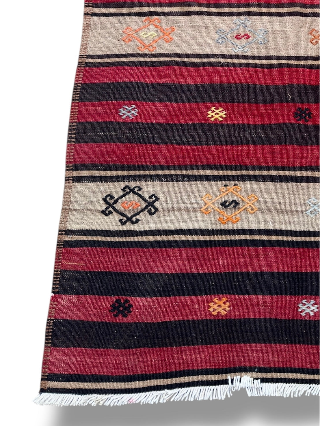 Large Turkish Hand Made Kilim Rug Circa 1950s
