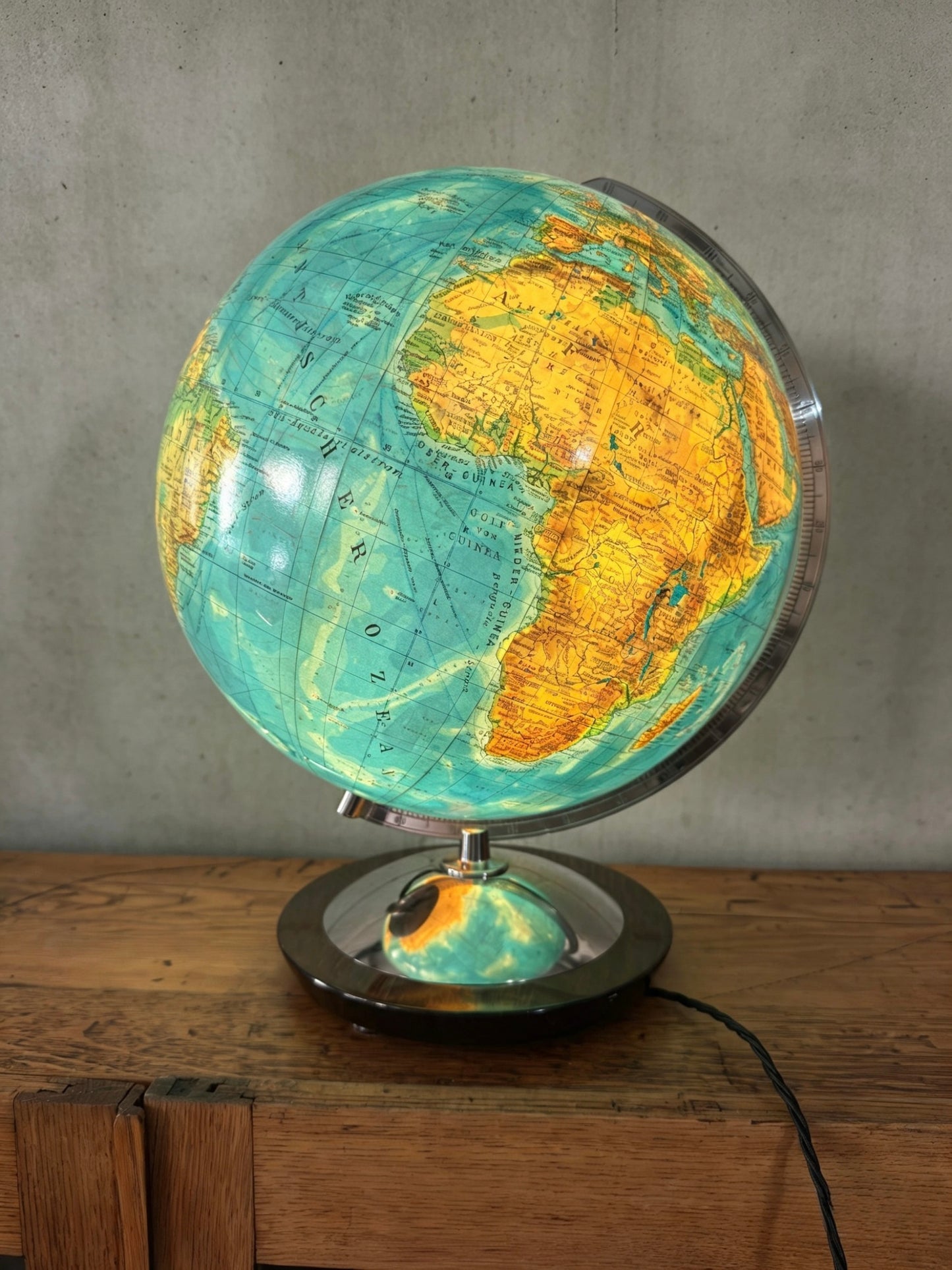 Vintage 1960s German Columbus Duo Glass Globe Lamp