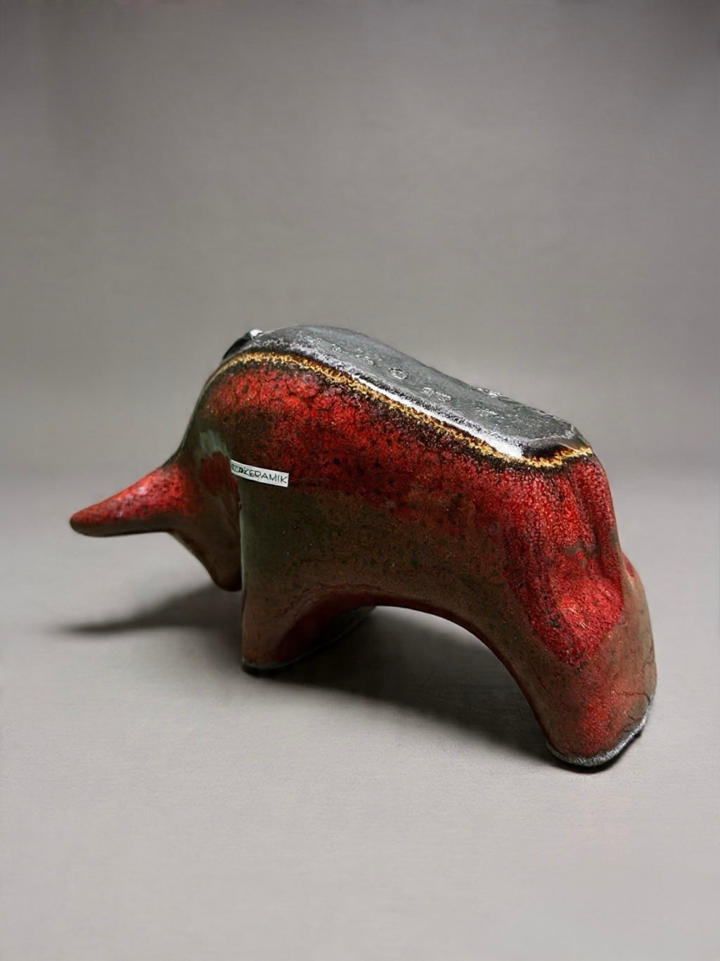 Otto Keramik Classic Ceramic Bull West German Pottery Fat Lava