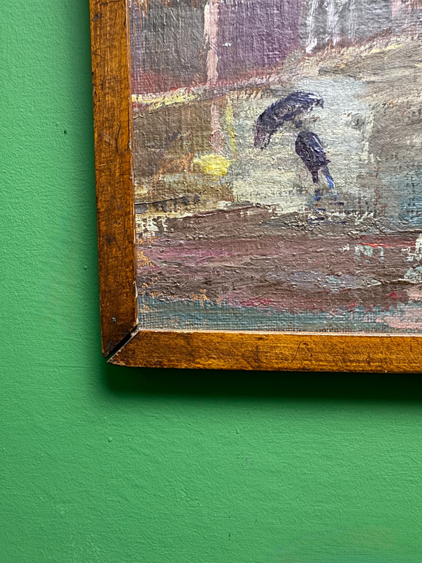 Oil Painting On Board Titled ‘ Stormy Night ‘
