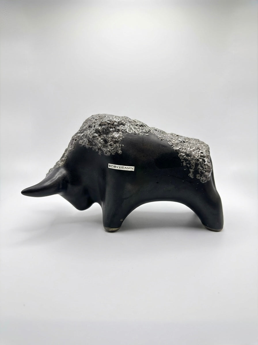 Otto Keramik Classic Ceramic Bull West German Pottery Fat Lava