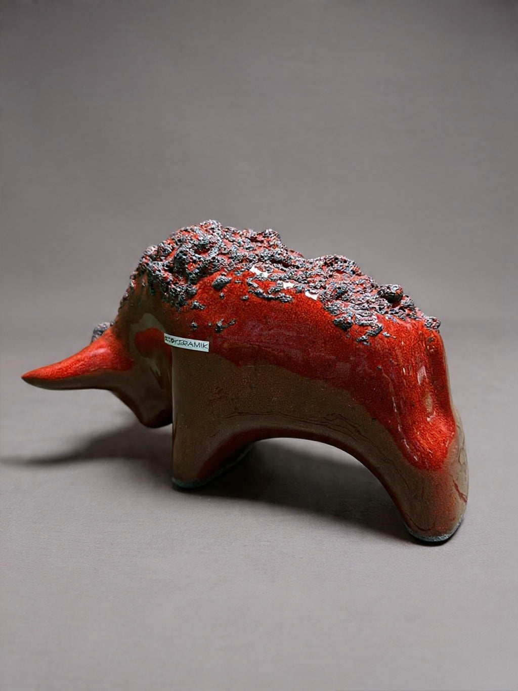 Otto Keramik Classic Ceramic Bull West German Pottery Fat Lava