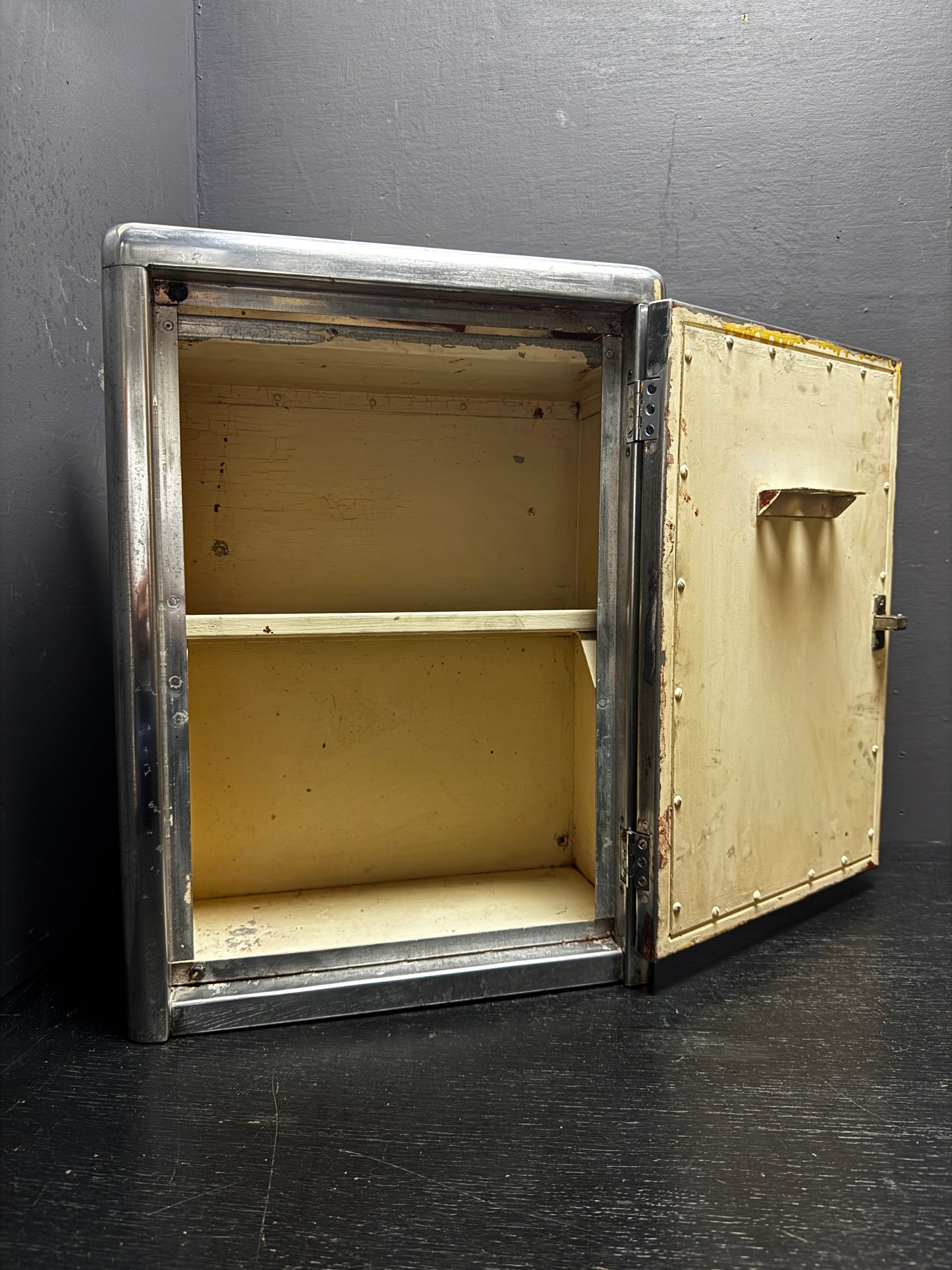 Mid 1900s Medical Or Barbers Wall Cabinet