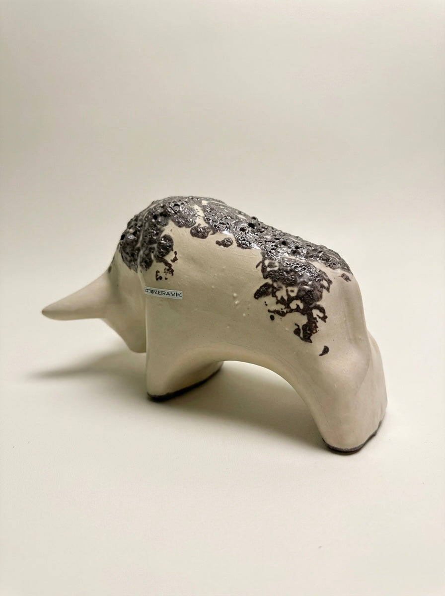 Otto Keramik Classic Ceramic Bull West German Pottery Fat Lava