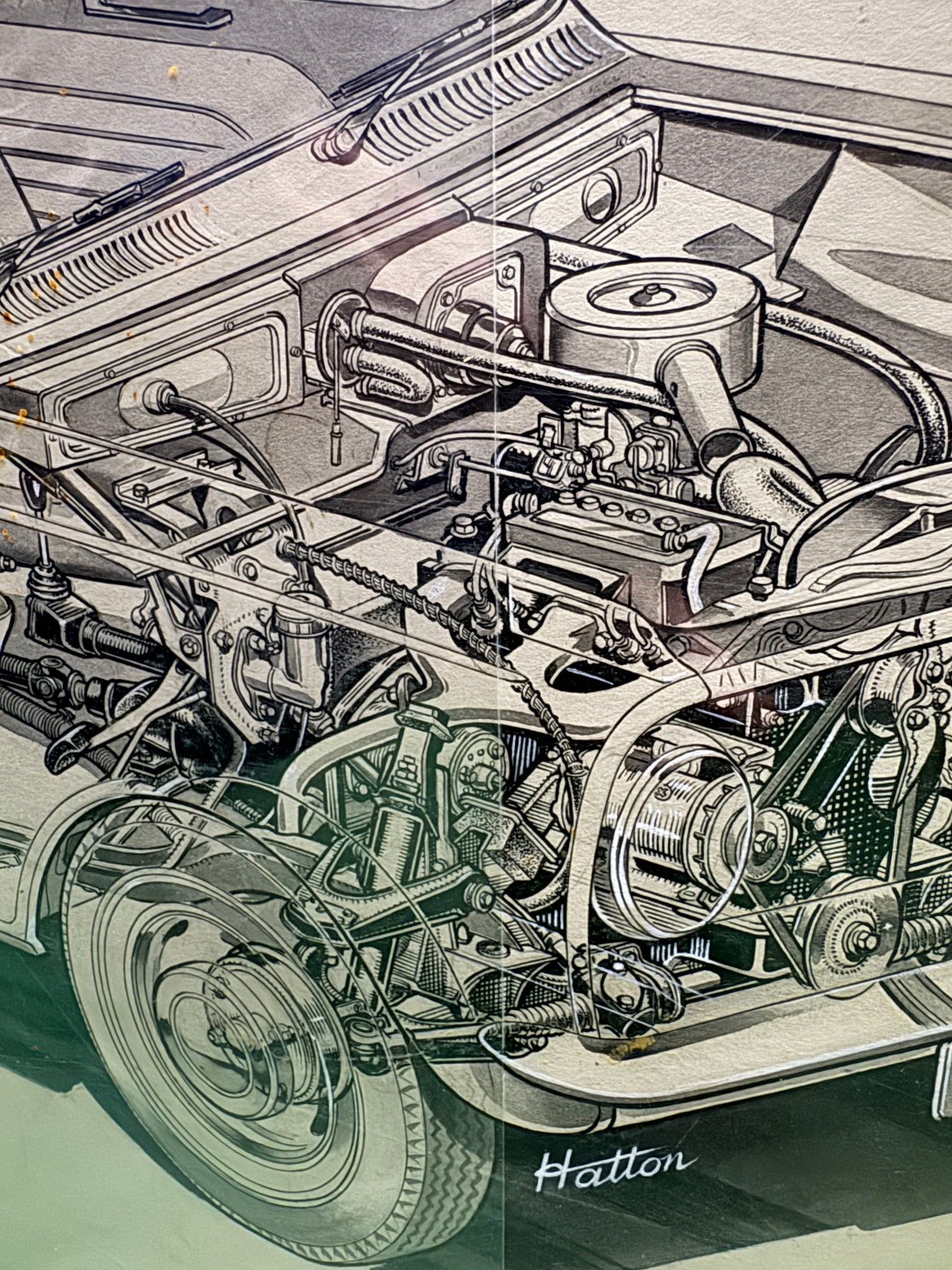 Vauxhall Viva Pen & Ink By Brian Hatton 1963
