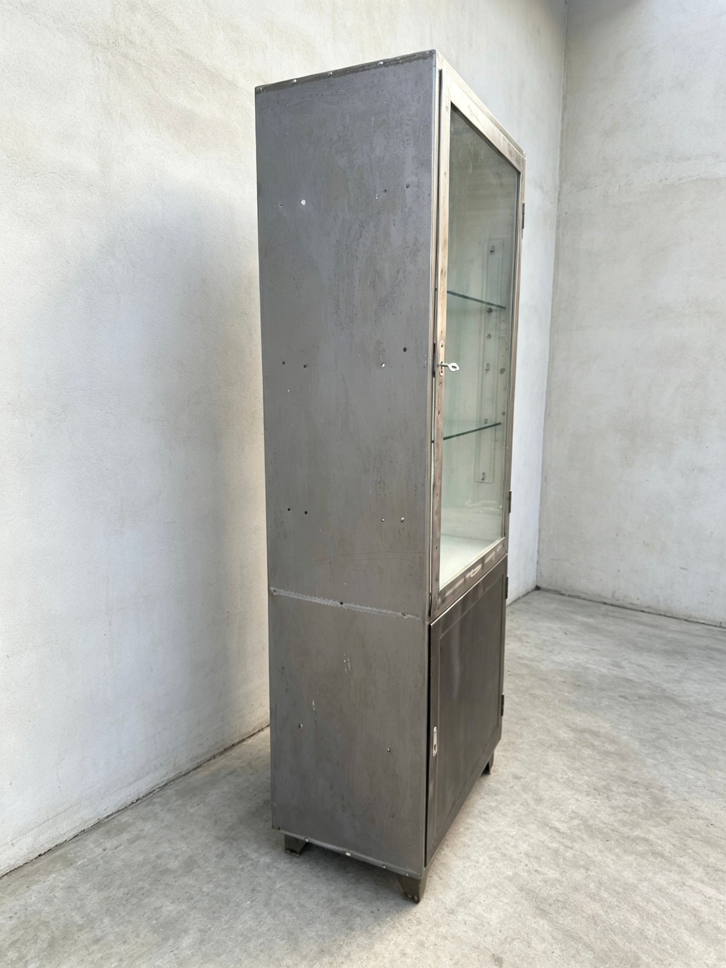1960s German Steel Medical Cabinets