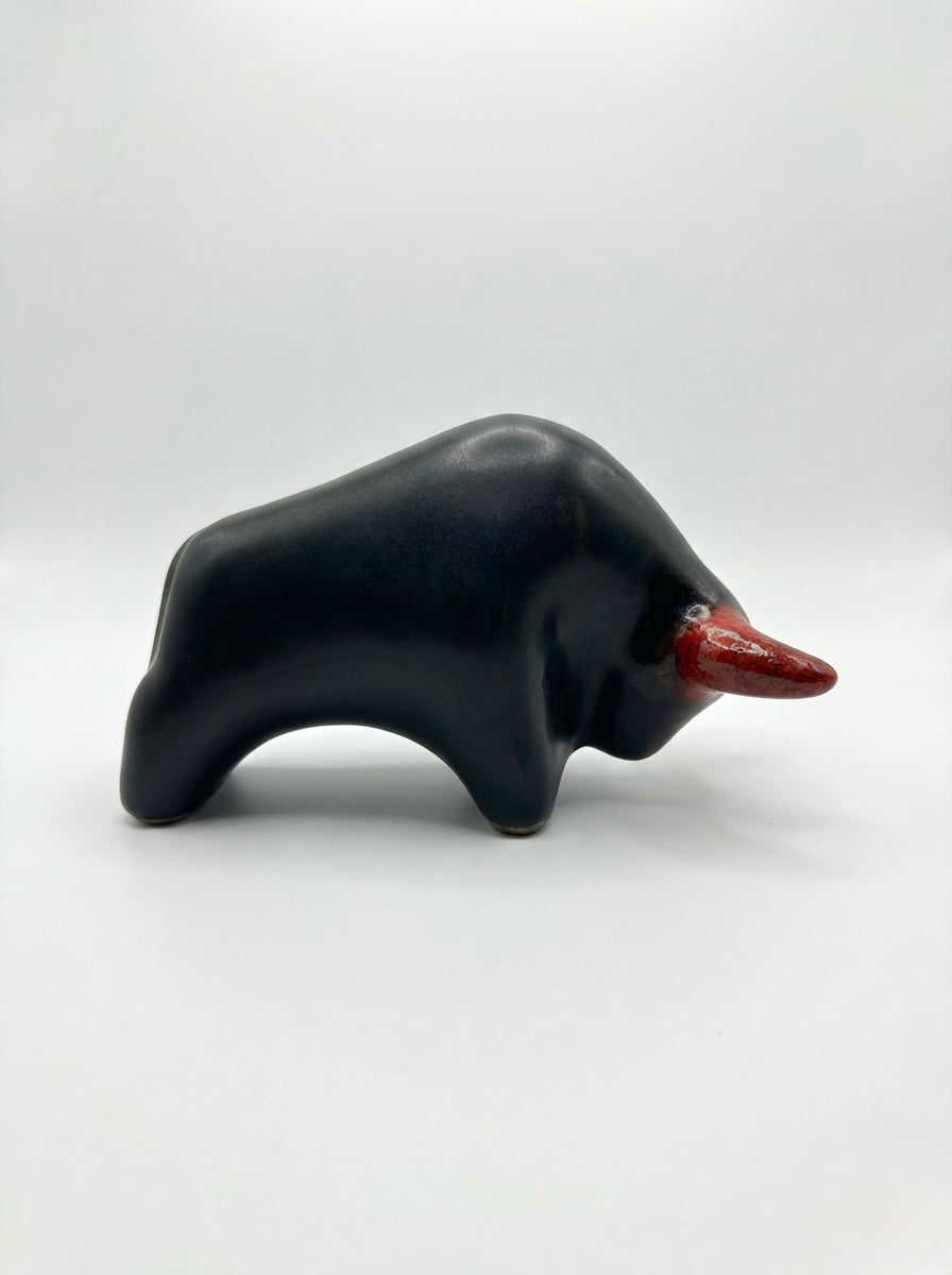 Otto Keramik Classic Ceramic Bull West German Pottery Fat Lava