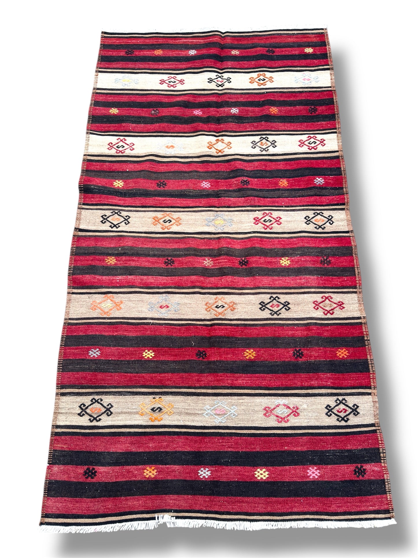 Large Turkish Hand Made Kilim Rug Circa 1950s