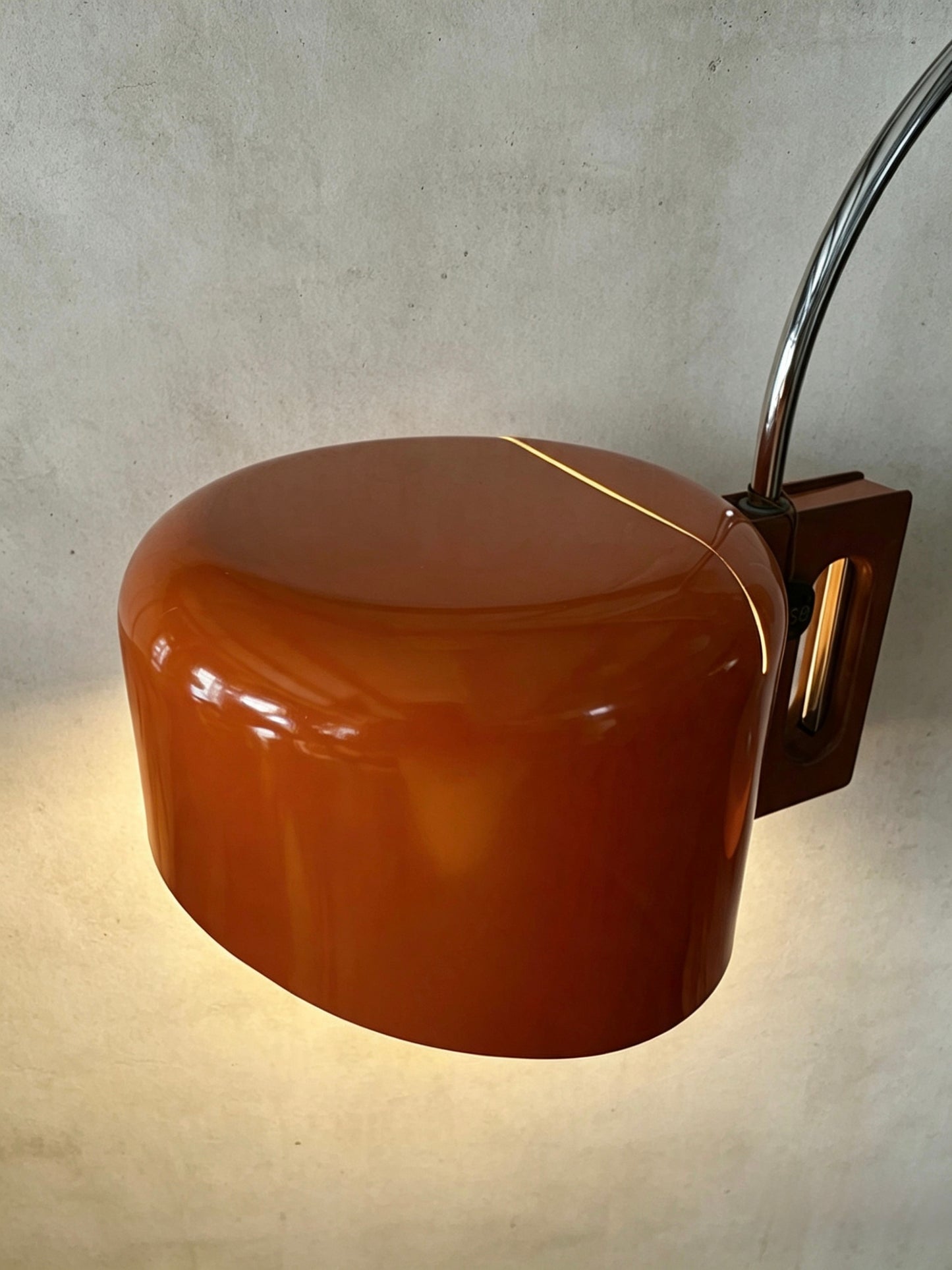 Rare Orange 1960s Fase Sauce Table Lamp By Tomas Diaz Magro Spain