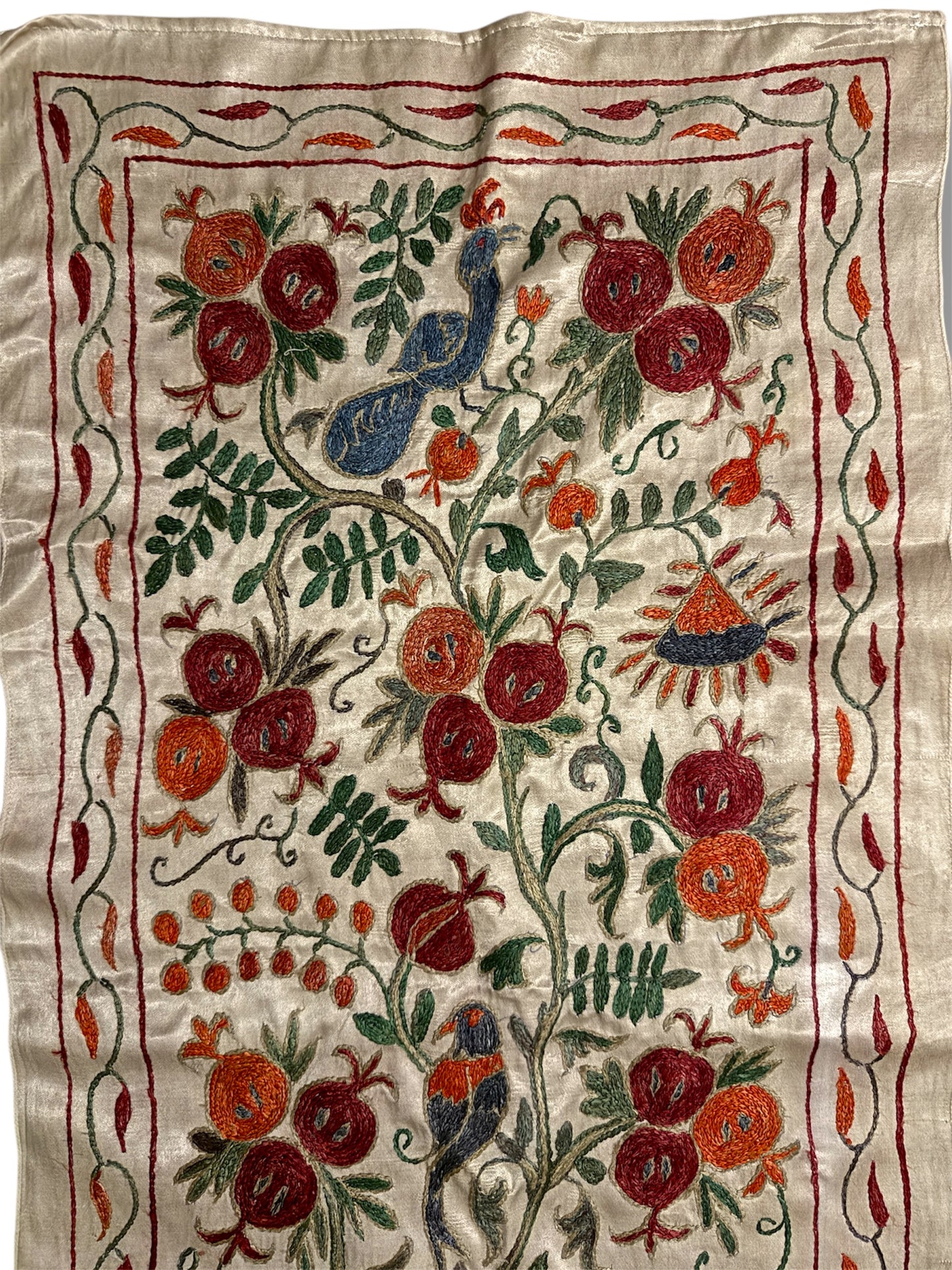 Hand Made Silk On Silk Uzbek Bukhara Suzani.