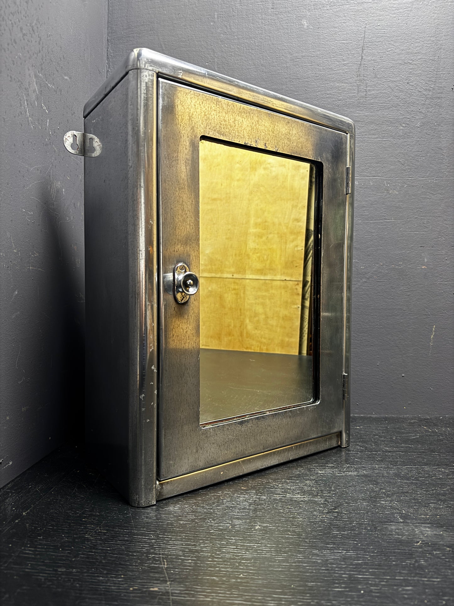 Mid 1900s Medical Or Barbers Wall Cabinet