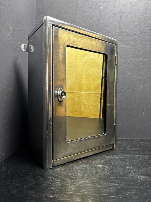 Mid 1900s Medical Or Barbers Wall Cabinet