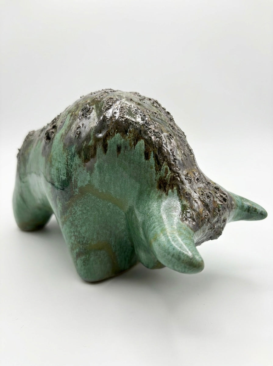 Otto Keramik Classic Ceramic Bull West German Pottery Fat Lava
