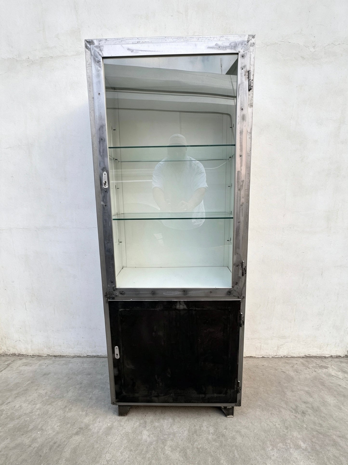 1960s German Steel Medical Cabinets