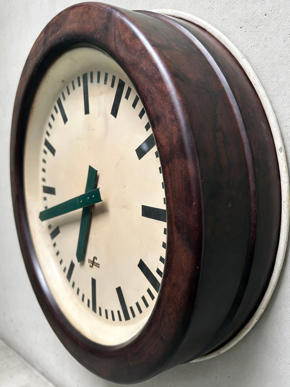 Large 1960's East German Industrial Factory Clocks By Elfema