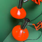1970s Bright Orange Scissor Lamps By SIS Germany.