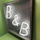Large ‘ B&B ‘ Bed & Breakfast Neon Sign Circa 1980s