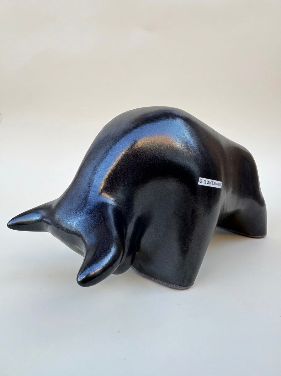 Otto Keramik Classic Ceramic Bull West German Pottery Fat Lava