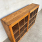 Early 1900s Oak Double Glass Door Display Bookshelf