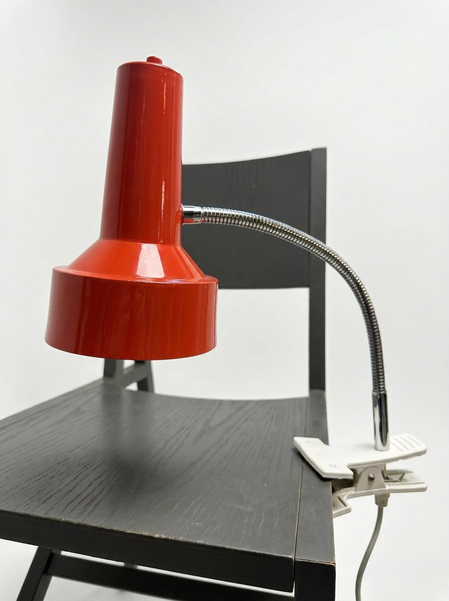 1970s Bright Orange Clamp Lamps Germany
