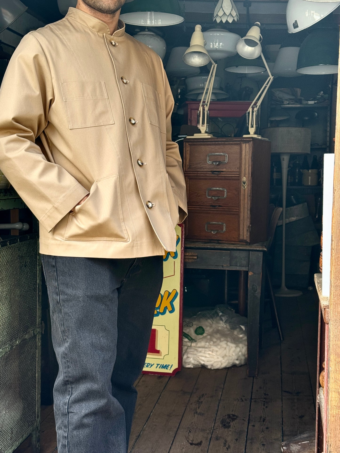 The 'Mintan' Made In London Classic Work Wear Drill Cotton Over Shirt