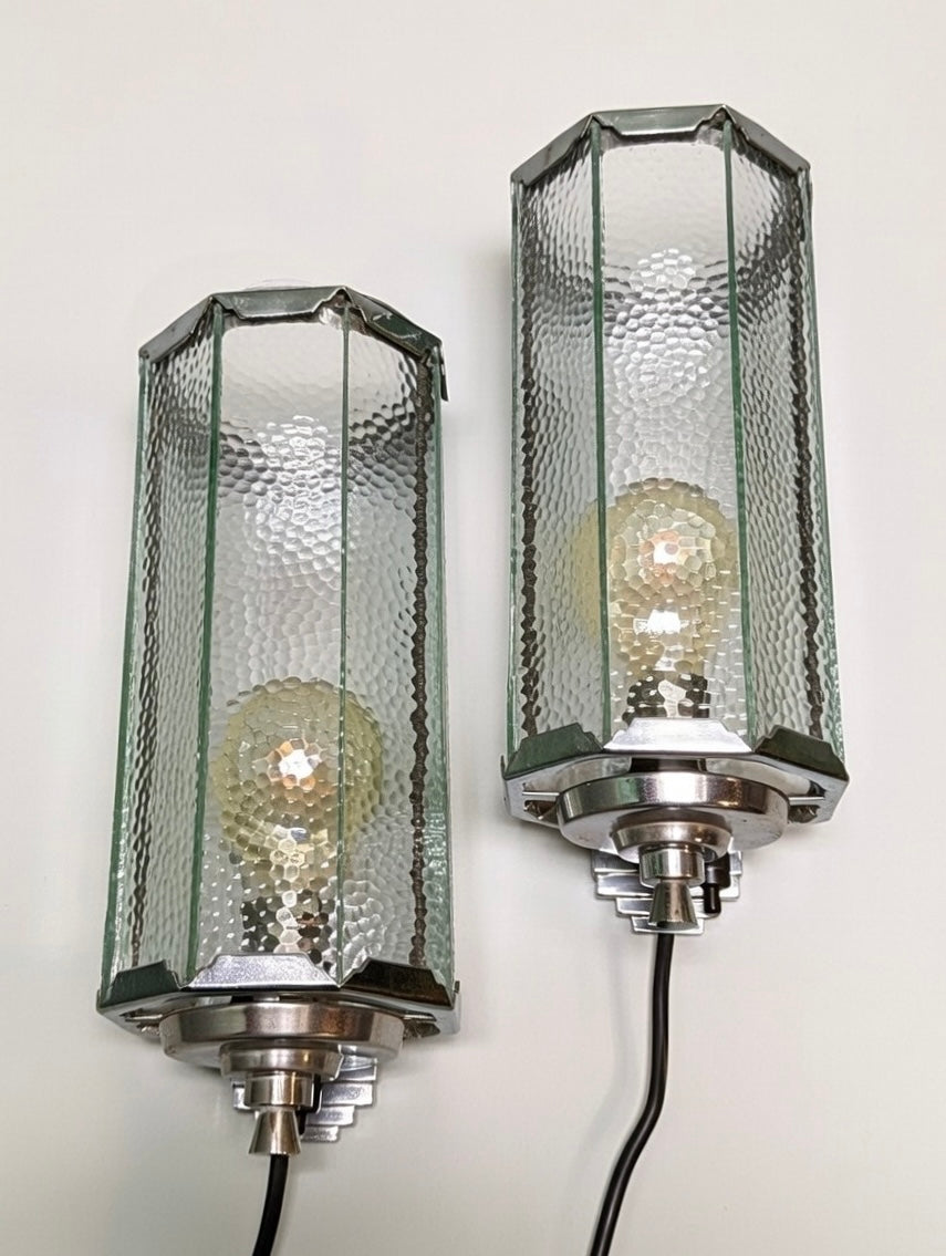 1930s Pair Of Art Deco Wall Lights