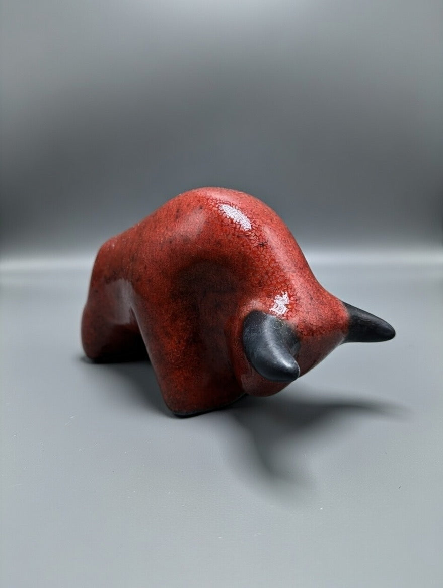 Otto Keramik Classic Ceramic Bull West German Pottery Fat Lava