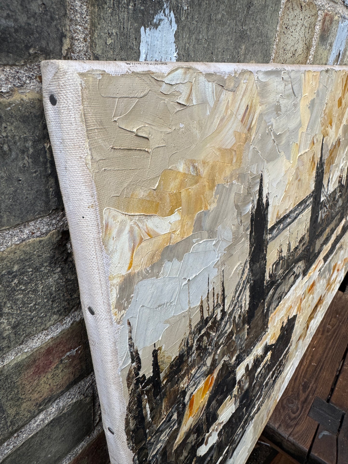 1967 Signed Oil On Canvas View Of London