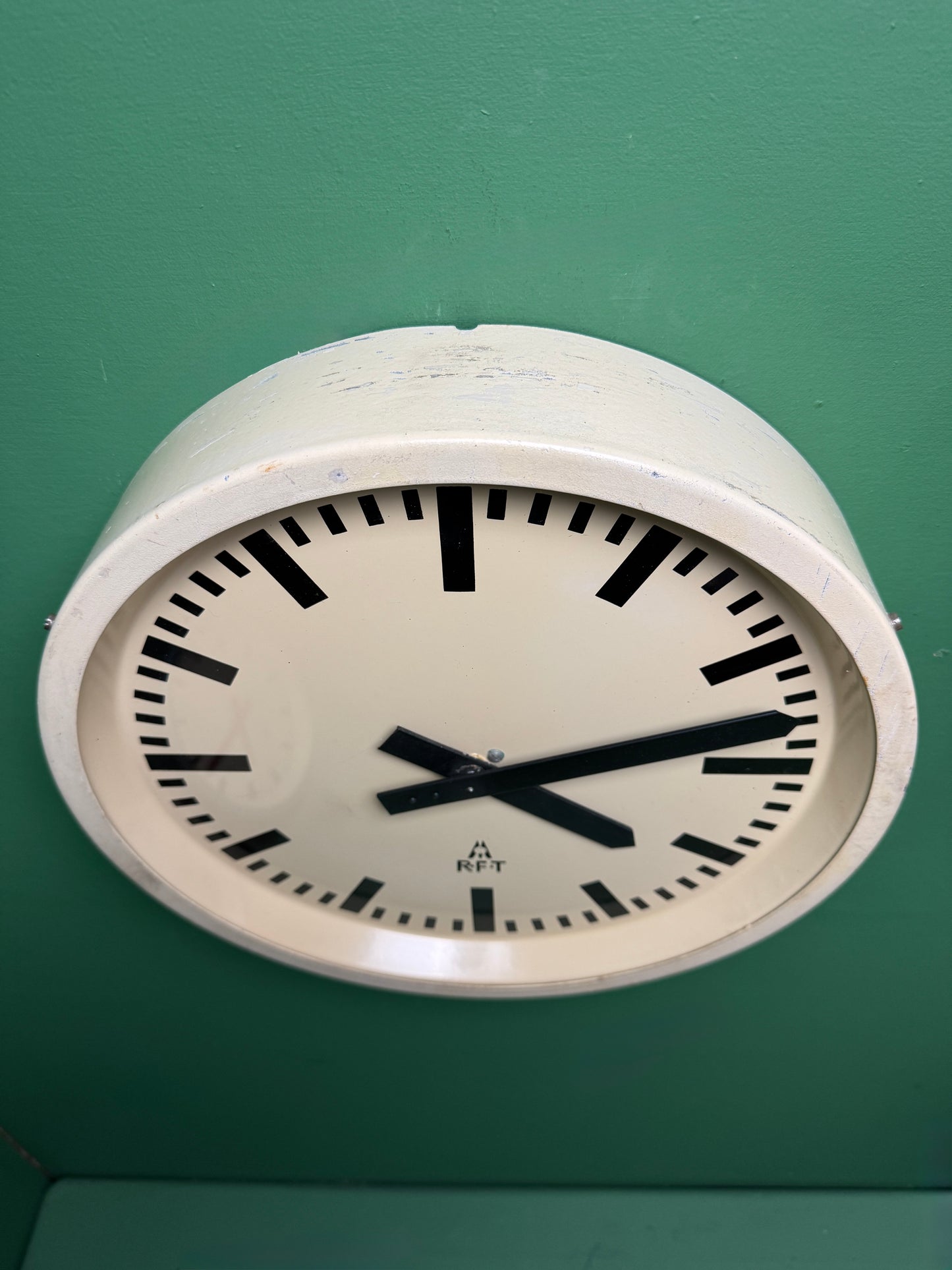 1950s East German Industrial Factory Clock By RFT