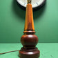 Mid Century 1960s Scandinavian Turned Teak Table Lamp