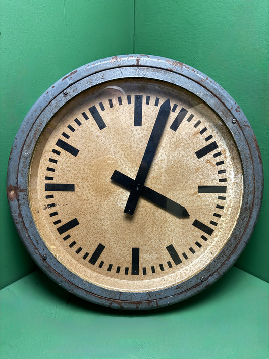 Very Large 1930s Pre War German Railway Clock