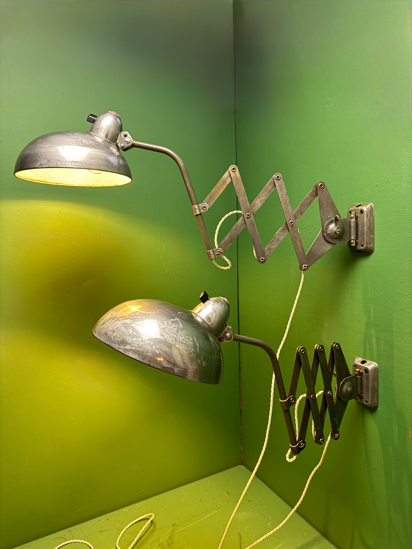 1950s Industrial Scissor Lamps By Helo Leuchten
