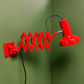 1970s Bright Orange Scissor Lamps By SIS Germany