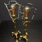 Circa 1910 Pair Of Faraday & Son Brass Pullman Lamps