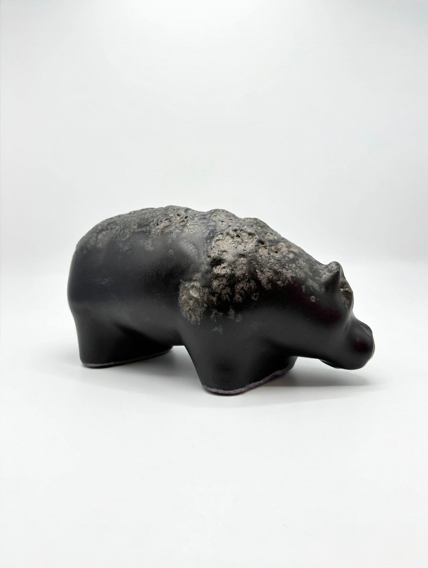 Otto Keramik Ceramic Hippopotamus West German Pottery Fat Lava