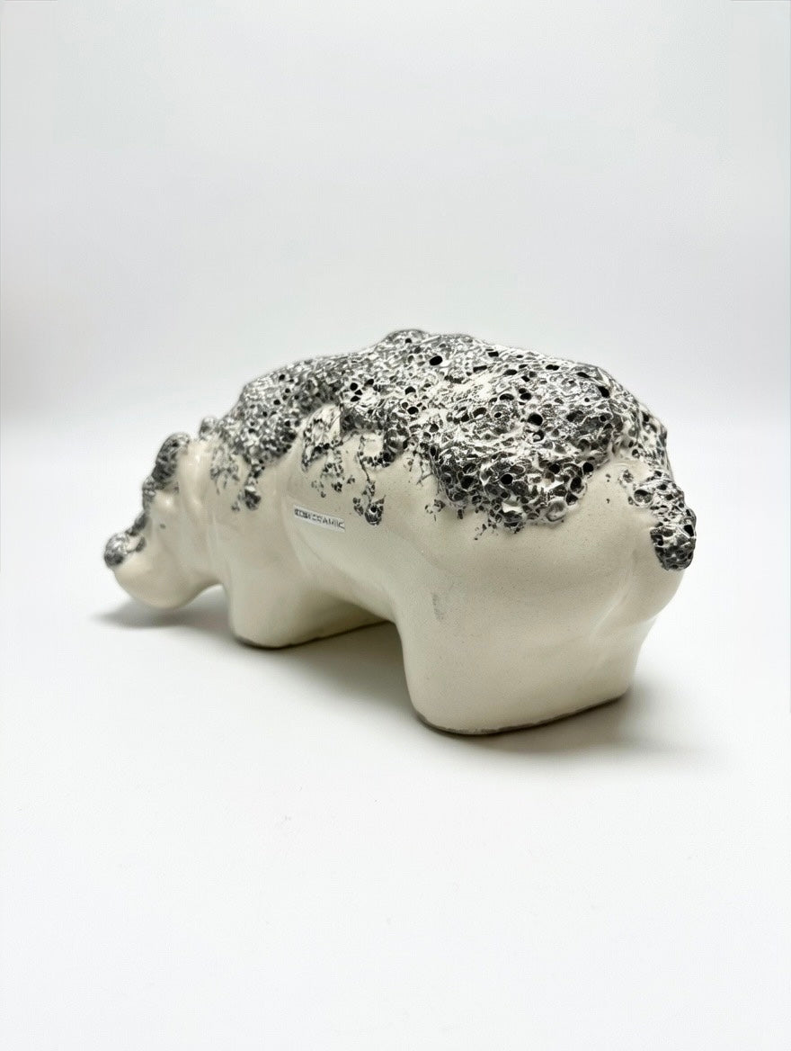 Otto Keramik Ceramic Hippopotamus West German Pottery Fat Lava