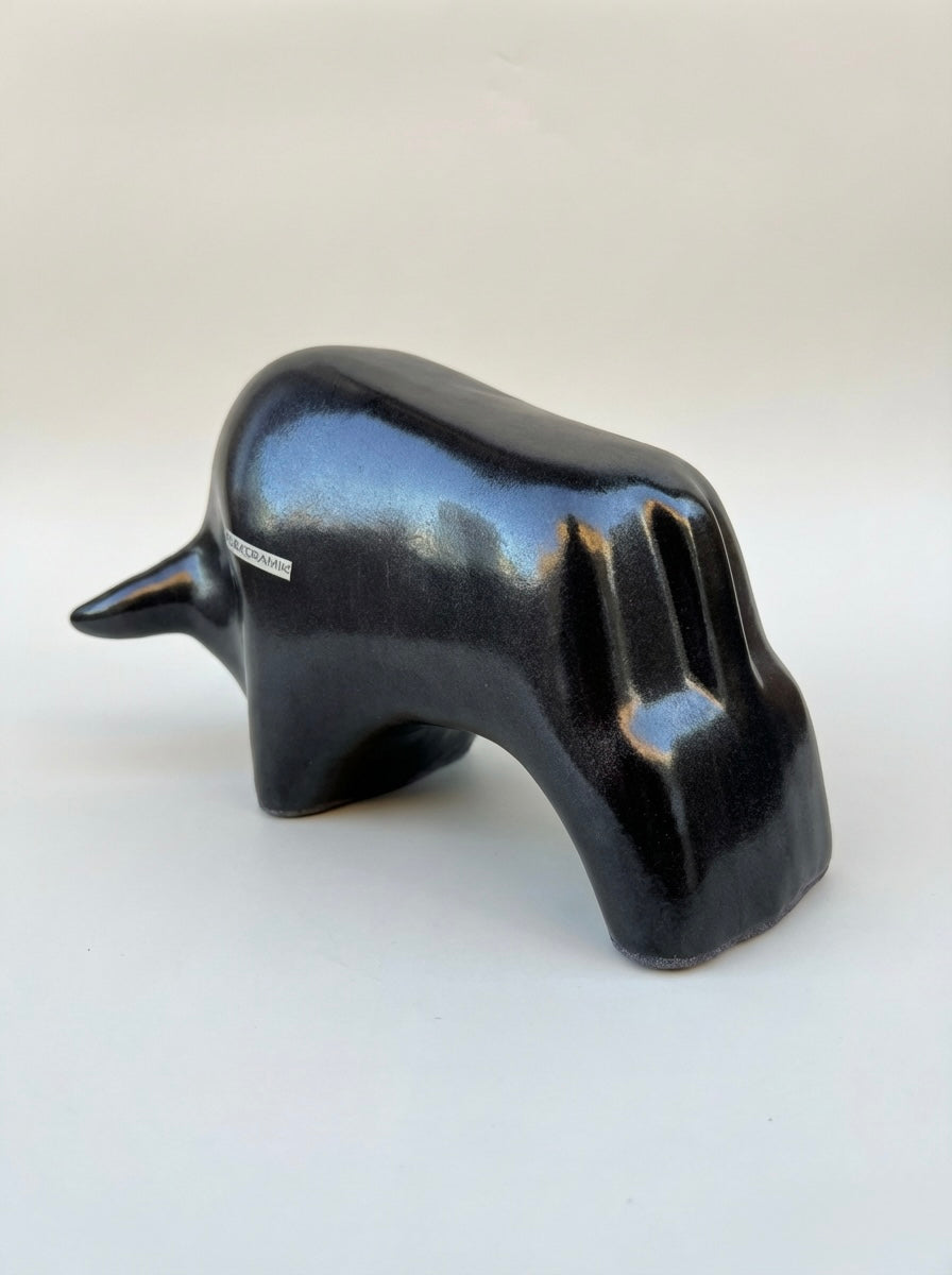 Otto Keramik Classic Ceramic Bull West German Pottery Fat Lava