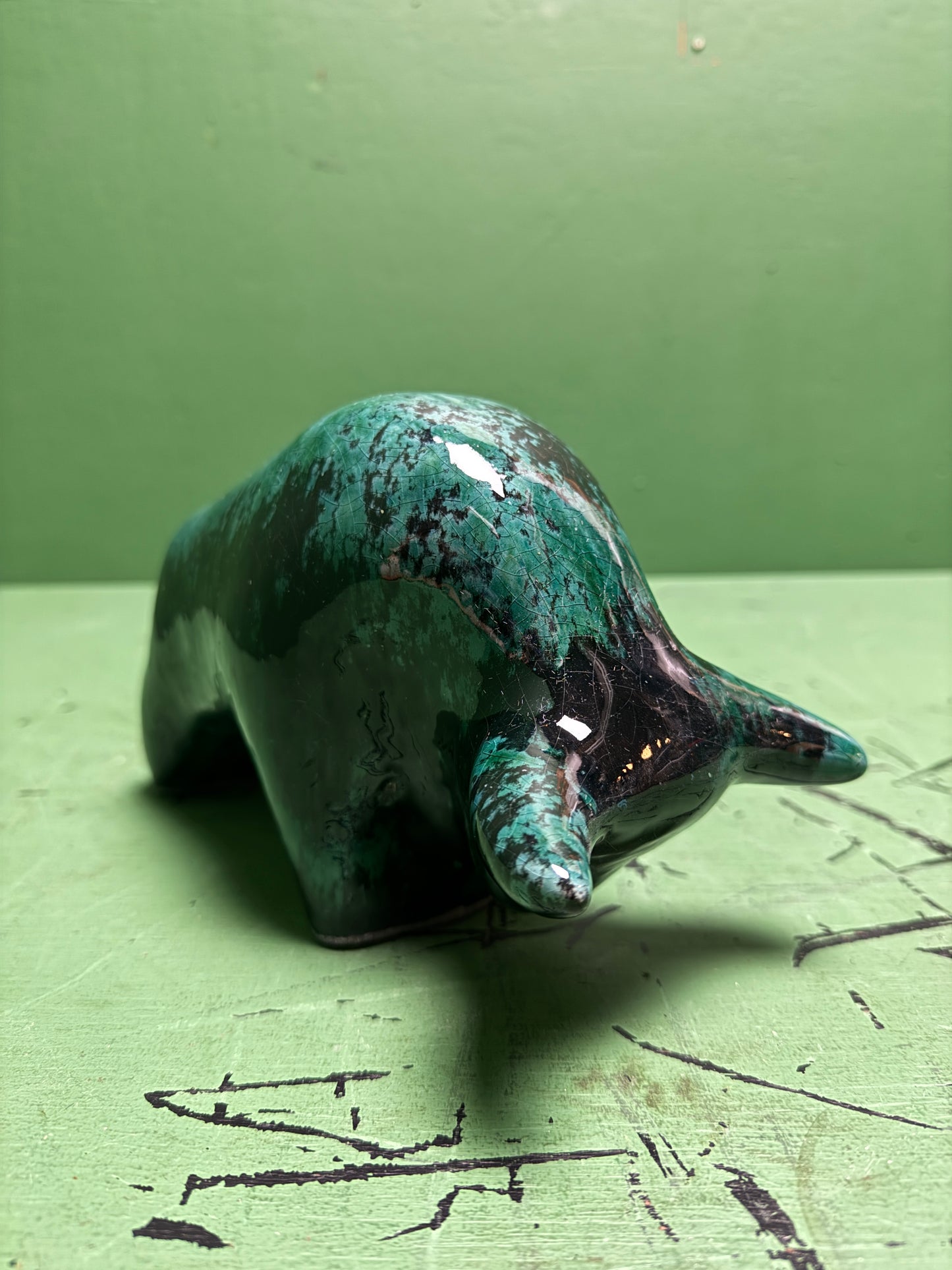 Otto Keramik Classic Ceramic Bull West German Pottery Fat Lava