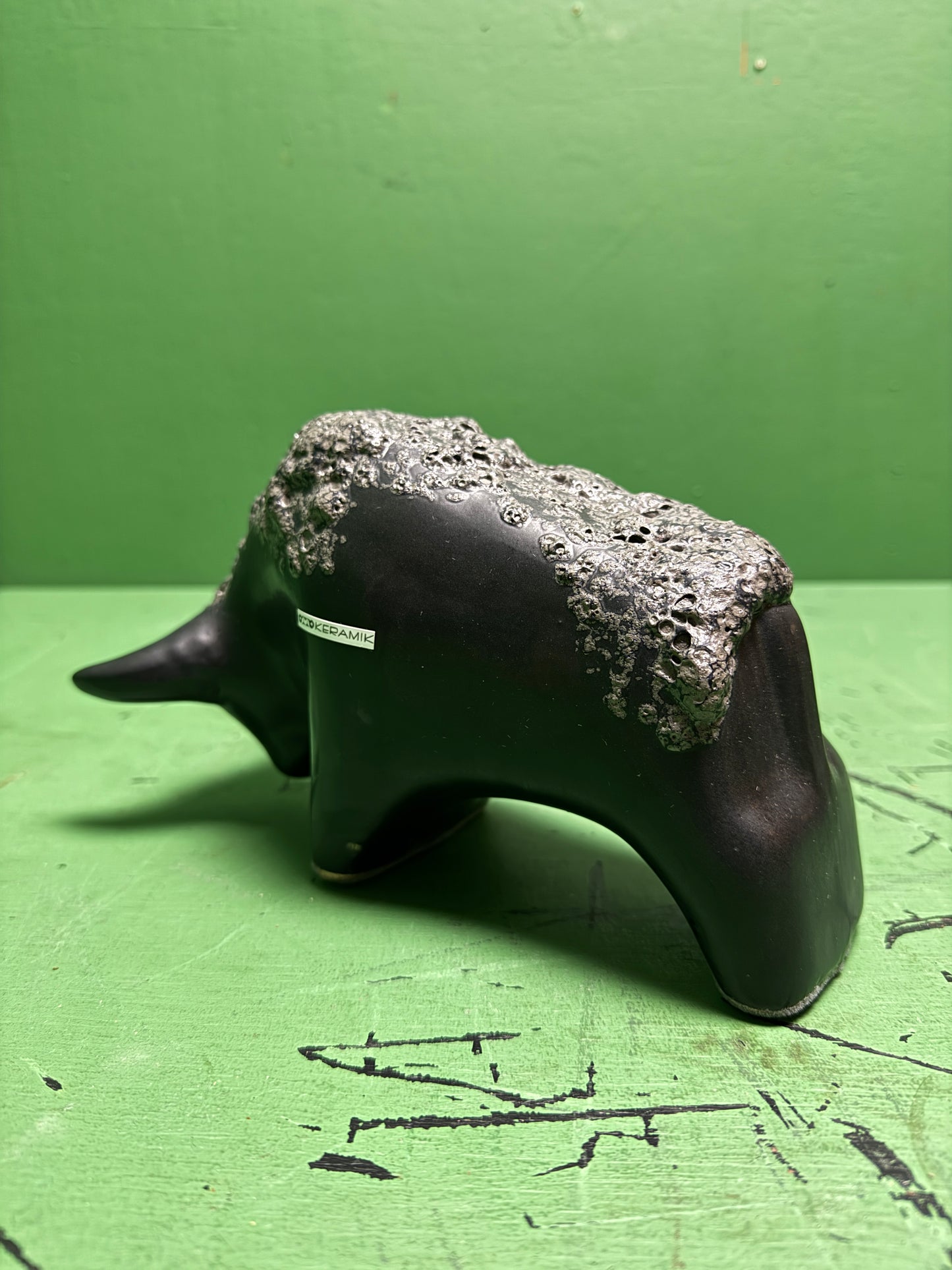 Otto Keramik Classic Ceramic Bull West German Pottery Fat Lava
